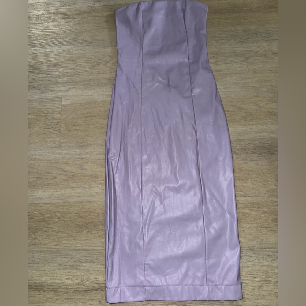 Lilac pleather dress